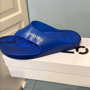 Kenzo Vibrant Blue Slide Sandals